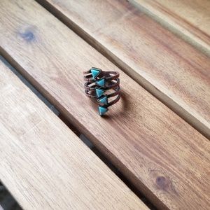 Bohemian turquoise ring